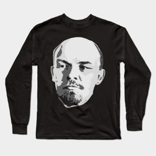 Vladimir Lenin Black and White Long Sleeve T-Shirt